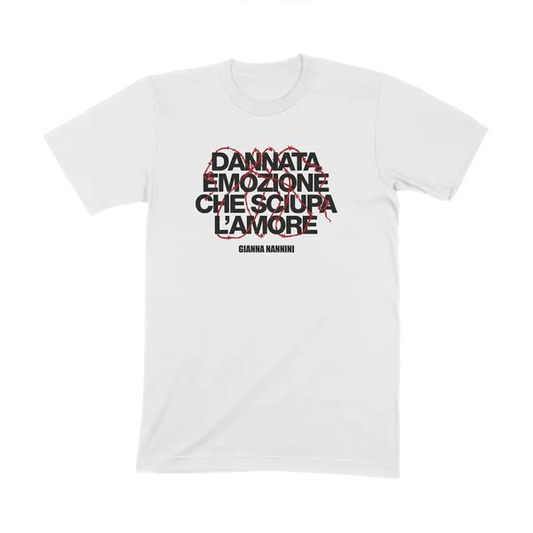 T-Shirt Filo Spinato "Dannata emozione che sciupa l'amore"
