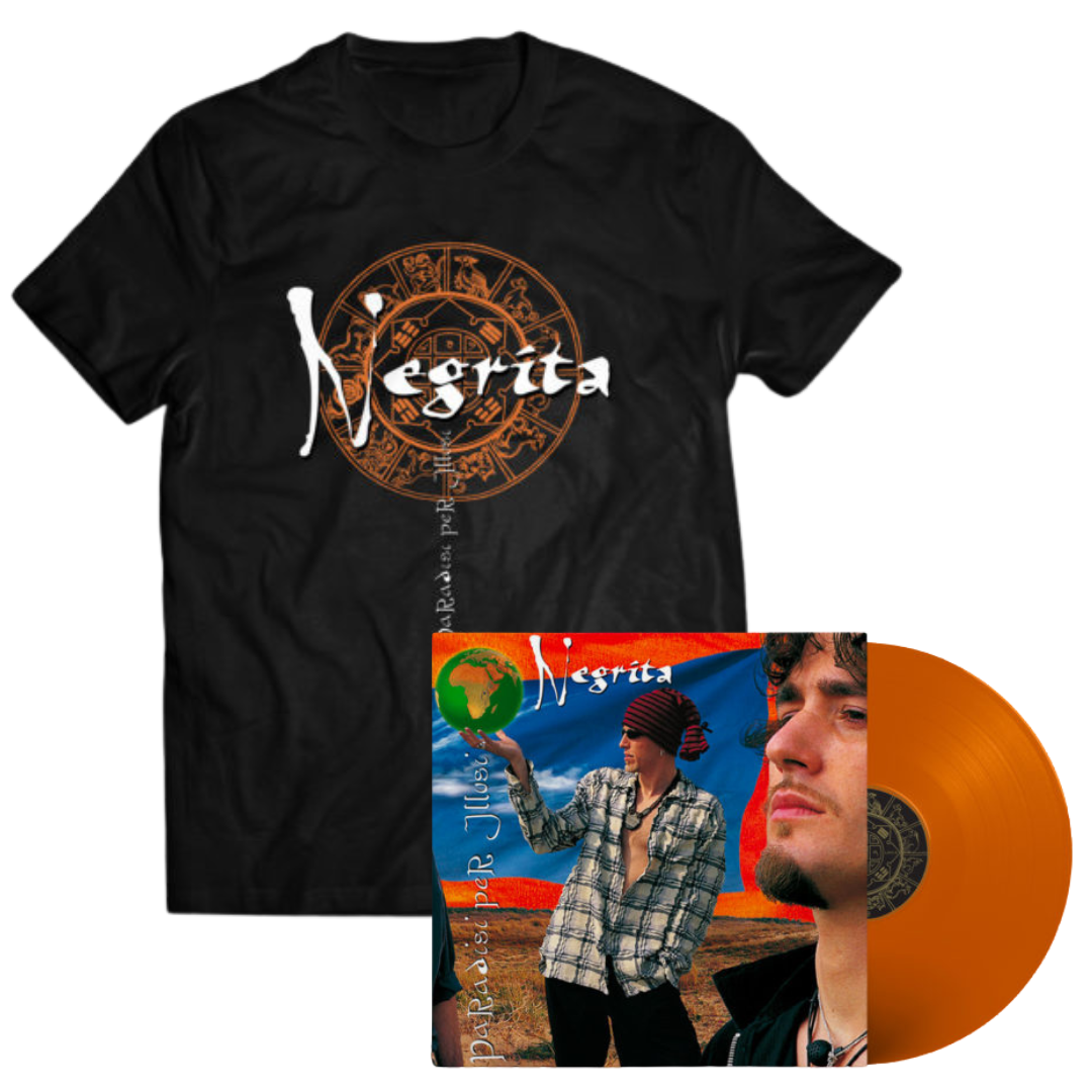 Vinile “Paradisi Per Illusi” + T-Shirt PPI Logo - Negrita