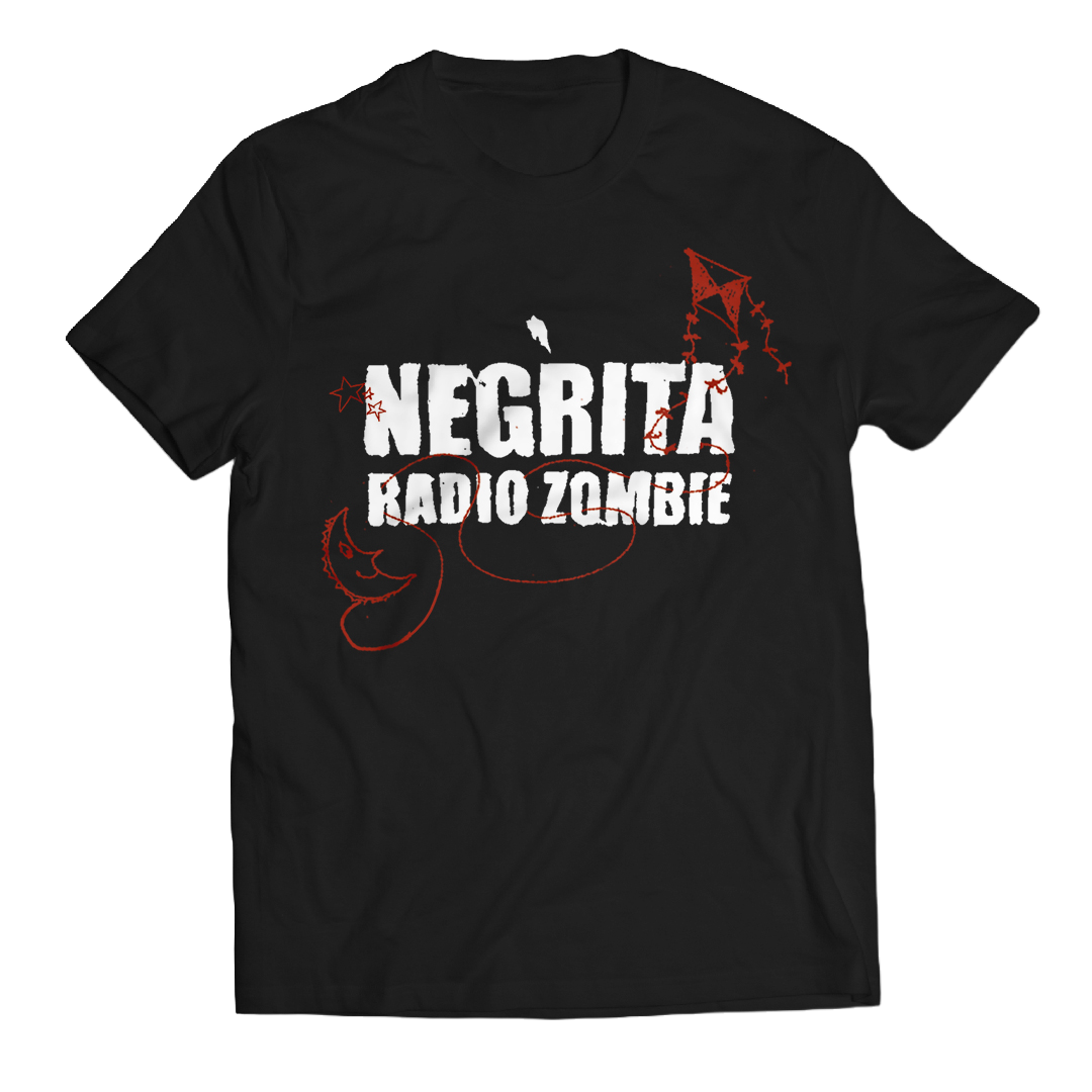 T-Shirt "Radio Zombie" (Nera) - Titolo illustrato