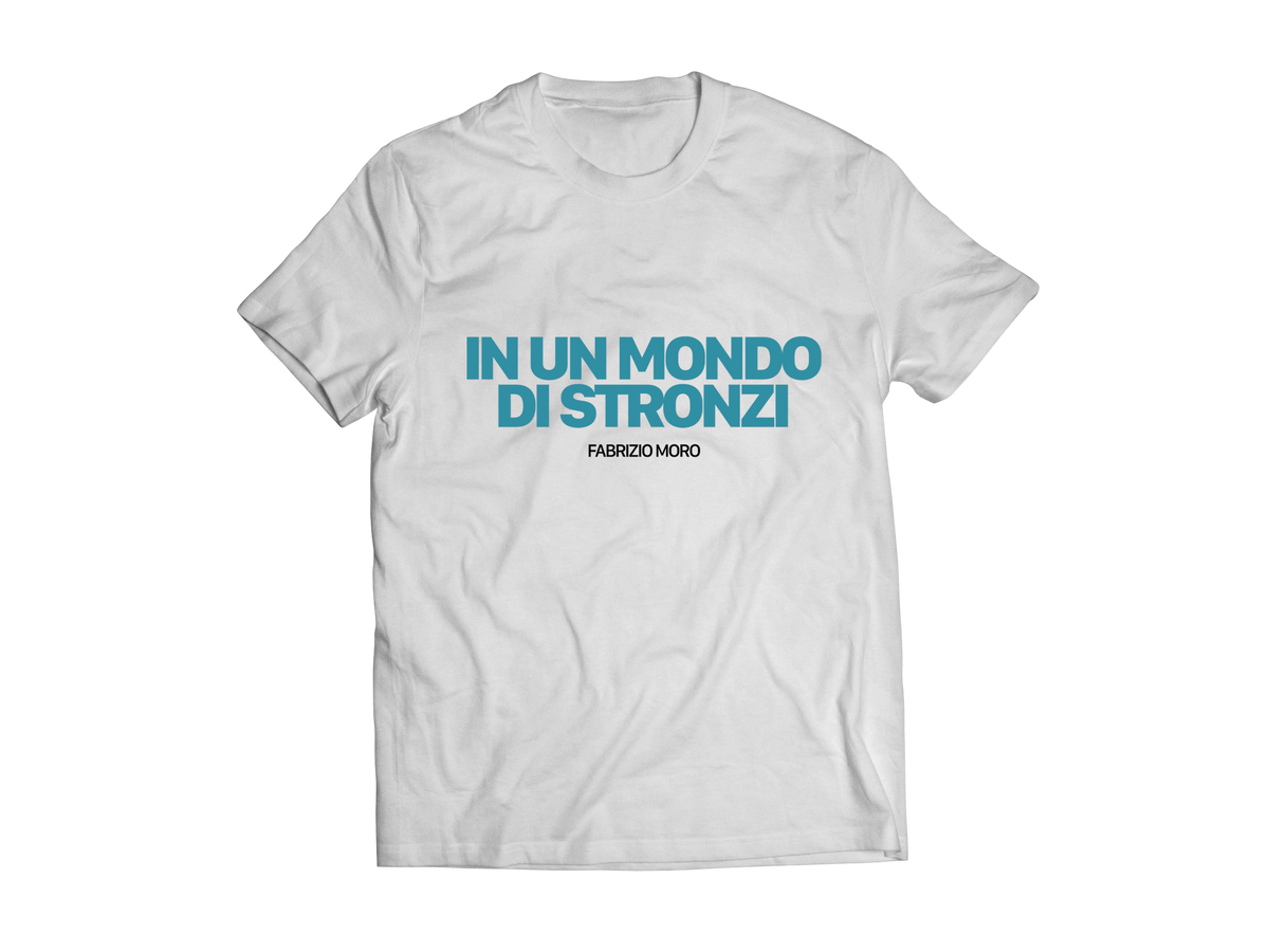 T-Shirt "In un mondo di stronzi" (Bianca)
